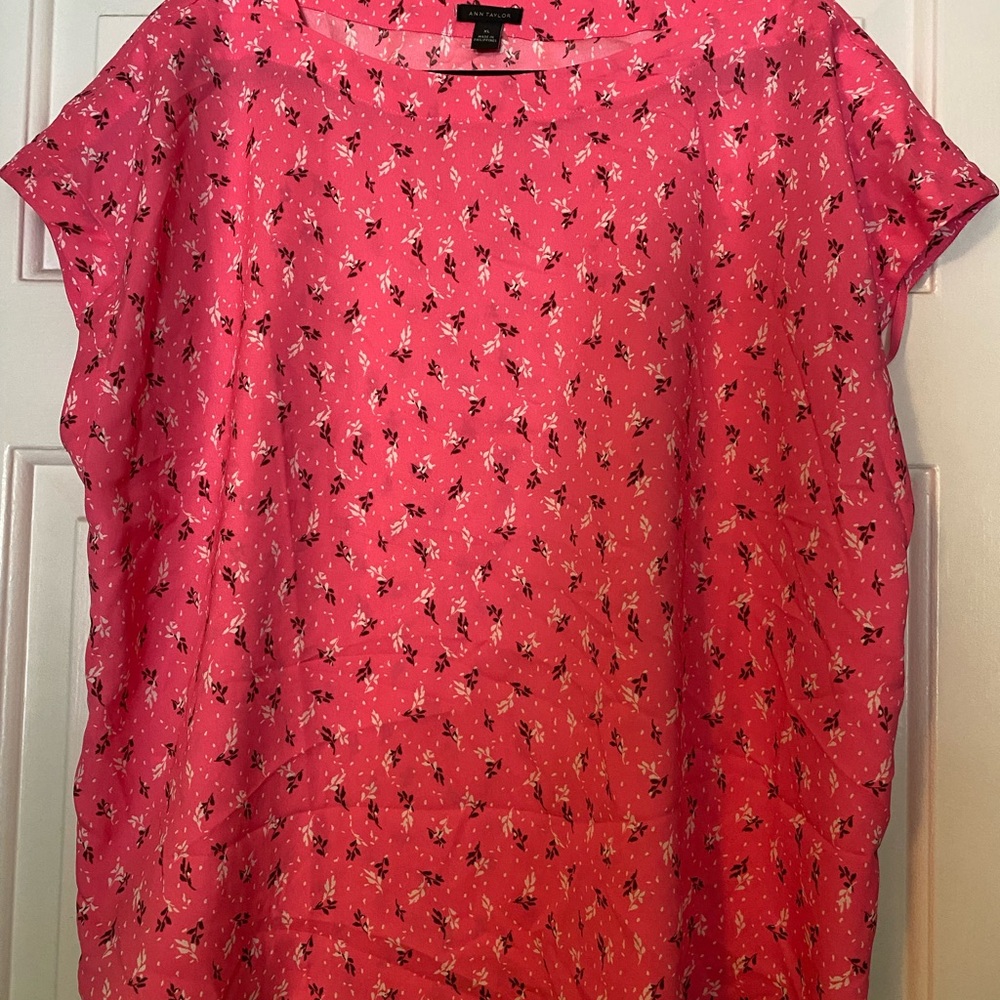 Pink Floral Ann Taylor Women's Top